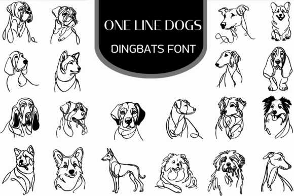 A Creative Review of the One Line Dogs Dingbat Font