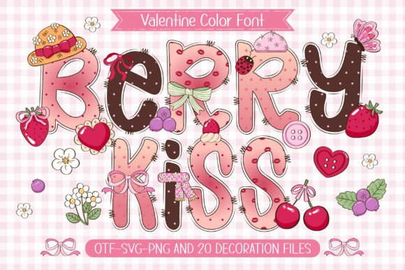 Berry Kiss: A Valentine Color Font for Campaign Creators