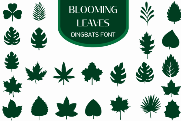 Blooming Leaves Dingbat Font for Branding Projects