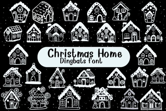 Christmas Home: A Festive Dingbats Font for Creative Branding