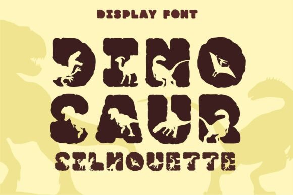 Dinosaur Silhouette Font for Your Creative Business