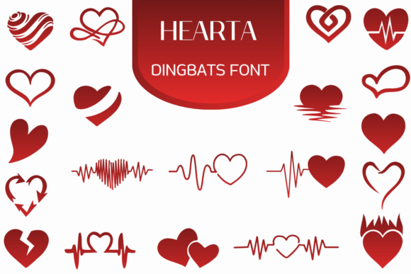 Hearta: A Lovely Dingbats Font for Business Branding