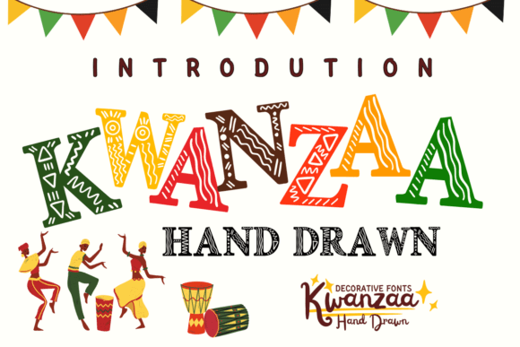 Kwanzaa Hand Drawn: A Festive Display Font for Digital Branding