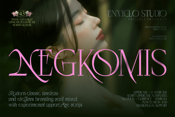 Negkomis: A Serif Font for Editorial Design