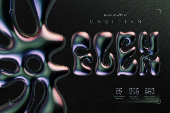 Obsidian Flex: A Vintage 3D Font for Modern Campaigns