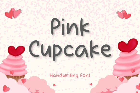 Pink Cupcake: Your Charming Handwriting Font for Products