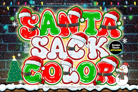 Santa Sack Color: A Festive SVG Font for Digital Campaigns