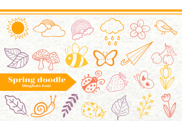 Spring Doodle Font for Editorial Design and Creative Publishing