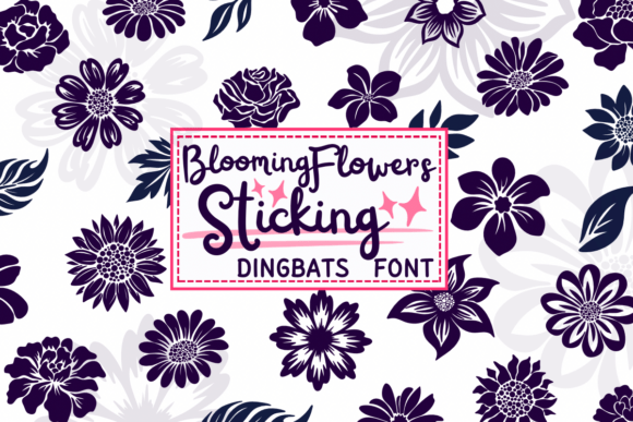 The Blooming Flowers Sticking Dingbat Font for Brands