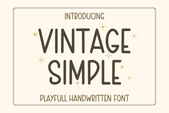 The Vintage Simple - Cute Handwritten Font: Your Key to Retro Digital Charm